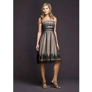 David's Bridal Strapless Tulle dress with Caviar beading size 4 NEW